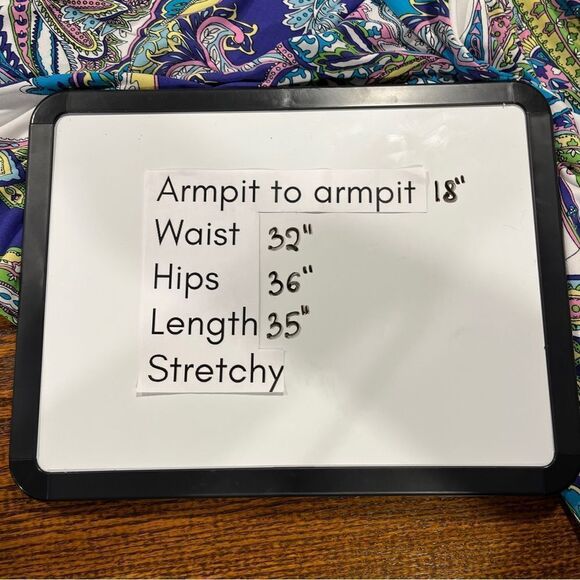 Donna Morgan Multicolor Paisley Print long sleeve Dress size 4 - Picture 12 of 14